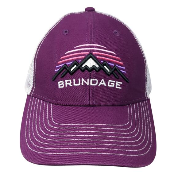 Brundage Snapback Mesh Back Trucker Hat Purple One Size Outdoor Ouray - Picture 1 of 9